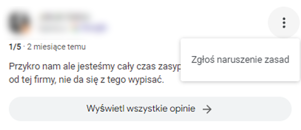 Zgłaszanie opinii